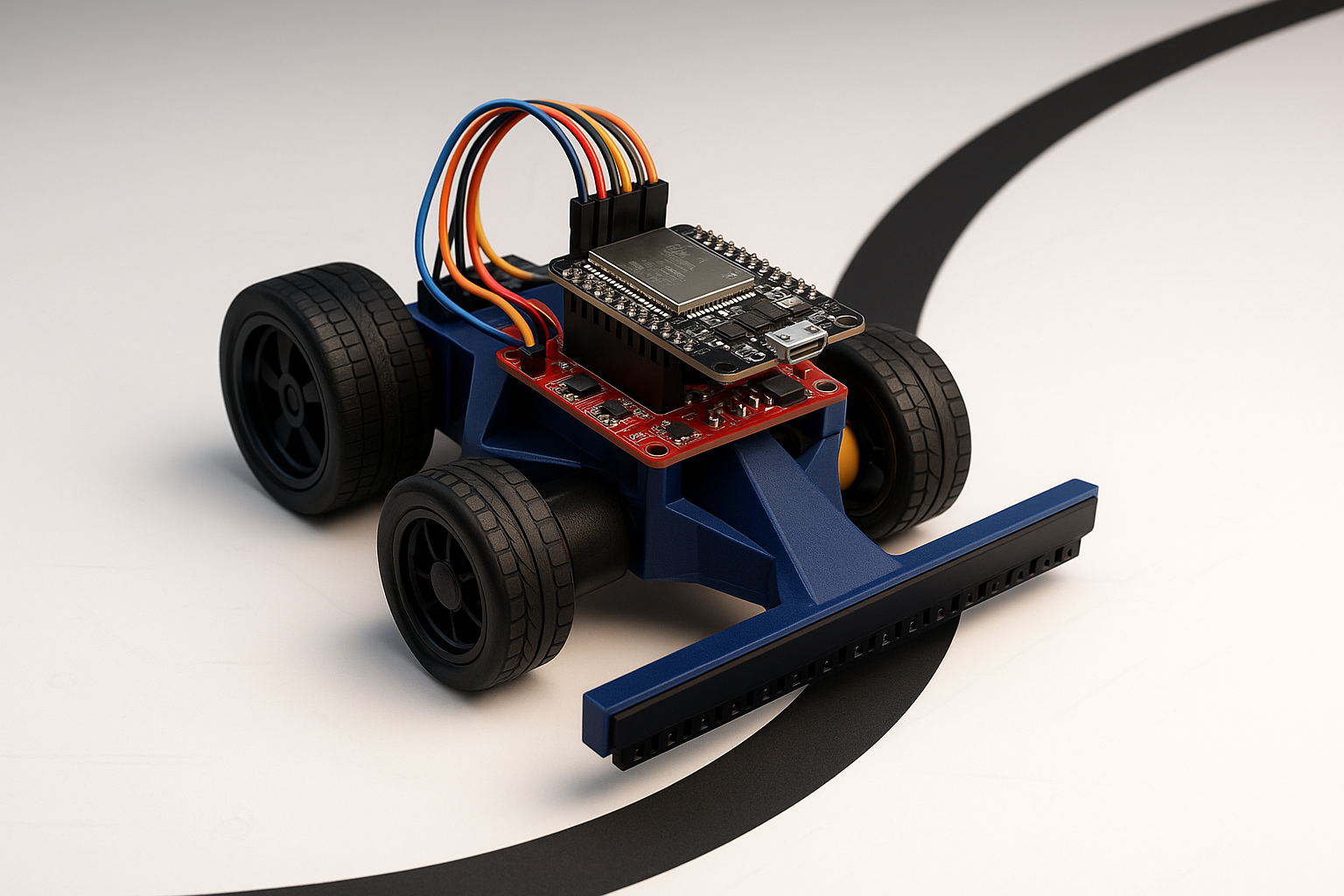 Capa da aula Seguidor de Linha ESP32 (MicroPython + PID)