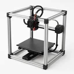 Peças impressas em 3D — base, corpo, braço, pernas (7 peças)